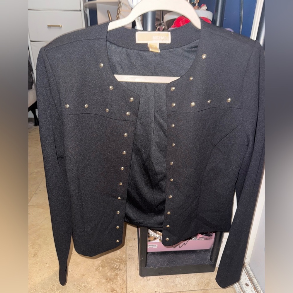 MICHAEL Michael Kors Black Studded Blazer